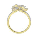 18K YELLOW GOLD 1CT ROUND DIAMOND LADIES RING - Image 4