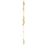 18K YELLOW GOLD 1CT ROUND/PEAR DIAMOND LADIES NECKLACE(COLOR STONE PEAR GREEN EMERALD DIAMOND 1 1/6CT) - Image 2