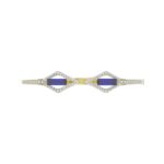 18K YELLOW GOLD 4 3/4CT ROUND/ONYX DIAMOND LADIES BANGLE(COLOR STONE ONYX DIAMOND 4CT) - Image 5