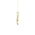 10K YELLOW GOLD 1/4CT ROUND DIAMOND LADIES PENDANT WITH CHAIN - Image 2