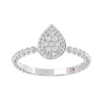 10K WHITE GOLD 1/10CT ROUND DIAMOND LADIES RING (RUBY DIAMOND)