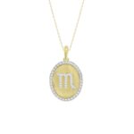 10K YELLOW GOLD 1/4CT ROUND DIAMOND LADIES PENDANT WITH CHAIN