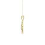 10K YELLOW GOLD 1/4CT ROUND DIAMOND LADIES PENDANT WITH CHAIN - Image 3