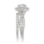 14K WHITE GOLD 1CT ROUND DIAMOND LADIES SEMI MOUNT BRIDAL SET(CENTER STONE MOUNT ROUND DIAMOND 1CT) - Image 5