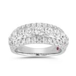 14K WHITE GOLD 2CT ROUND DIAMOND LADIES BAND