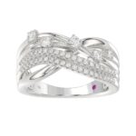 18K WHITE GOLD 1/2CT ROUND DIAMOND LADIES FASHION RING