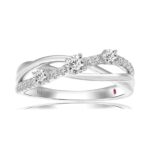 18K WHITE GOLD 1/2CT ROUND DIAMOND LADIES FASHION RING