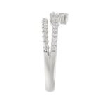 18K WHITE GOLD 1/2CT ROUND/PEAR DIAMOND LADIES RING - Image 3