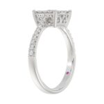 18K WHITE GOLD 1/2CT ROUND/PRINCESS DIAMOND LADIES FASHION RING - Image 2