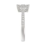 18K WHITE GOLD 1/2CT ROUND/PRINCESS DIAMOND LADIES FASHION RING - Image 5