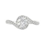 18K WHITE GOLD 1/3CT ROUND DIAMOND LADIES SEMI MOUNT RING MOUNT(CENTER STONE MOUNT ROUND DIAMOND 1CT - Image 7