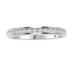 18K WHITE GOLD 1CT ROUND DIAMOND LADIES BAND
