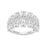 18K WHITE GOLD 2 1/2CT ROUND/PEAR DIAMOND LADIES RING