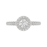 18K WHITE GOLD 1/2CT ROUND DIAMOND LADIES RING(CENTER STONE ROUND DIAMOND 1/4CT) - Image 6