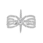 18K WHITE GOLD 3/4CT ROUND DIAMOND LADIES FASHION RING