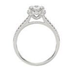 18K WHITE GOLD 1/2CT ROUND DIAMOND LADIES BRIDAL SET(CENTER STONE ROUND DIAMOND 1CT) - Image 2