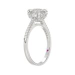 18K WHITE GOLD 1/2CT ROUND DIAMOND LADIES BRIDAL SET(CENTER STONE ROUND DIAMOND 1CT) - Image 5
