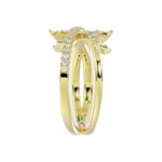 18K YELLOW GOLD 1/3CT ROUND DIAMOND LADIES RING - Image 3