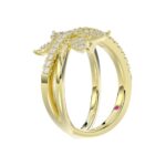 18K YELLOW GOLD 1/3CT ROUND DIAMOND LADIES RING - Image 4