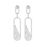 14K WHITE GOLD 1 1/2CT ROUND DIAMOND LADIES EARRINGS