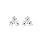 14K WHITE GOLD 1/2CT ROUND DIAMOND LADIES EARRINGS