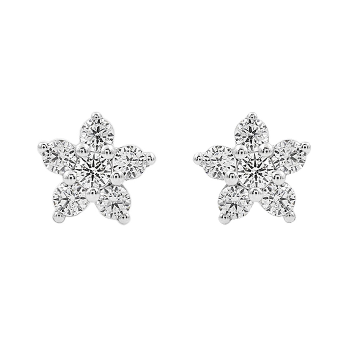 20774218_VA32953W-1201x1201.jpg 14K WHITE GOLD 1/2CT ROUND DIAMOND LADIES EARRINGS - Image 1