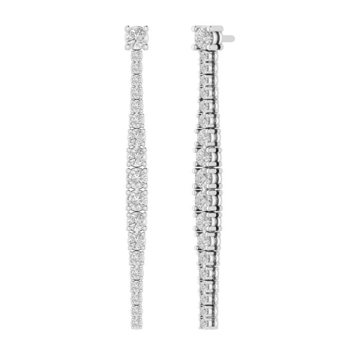 20774331_VA24711W-14K-1201x1201.jpg 14K WHITE GOLD 3/4CT ROUND/PINK SAPPHIRE DIAMOND LADIES EARRINGS - Image 1