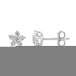 18K WHITE GOLD 1/3CT ROUND DIAMOND LADIES EARRINGS - Image 2