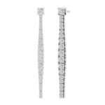 18K WHITE GOLD 3/4CT ROUND DIAMOND LADIES EARRINGS