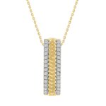 10K YELLOW GOLD 1/6CT ROUND DIAMOND LADIES PENDANT