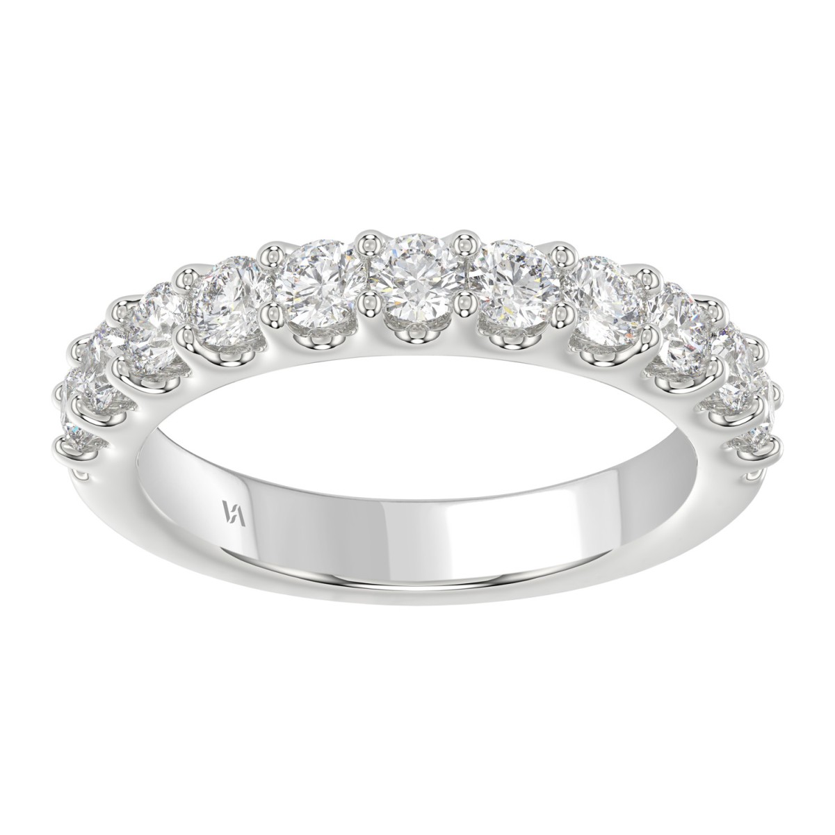 20785565_VA24798W-14K-1201x1201.jpg 14K WHITE GOLD 1CT ROUND/PINK SAPPHIRE DIAMOND LADIES BAND - Image 1