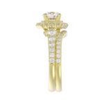 14K YELLOW GOLD 1CT ROUND DIAMOND LADIES SEMI MOUNT BRIDAL SET(CENTER STONE MOUNT ROUND DIAMOND 1CT) - Image 5