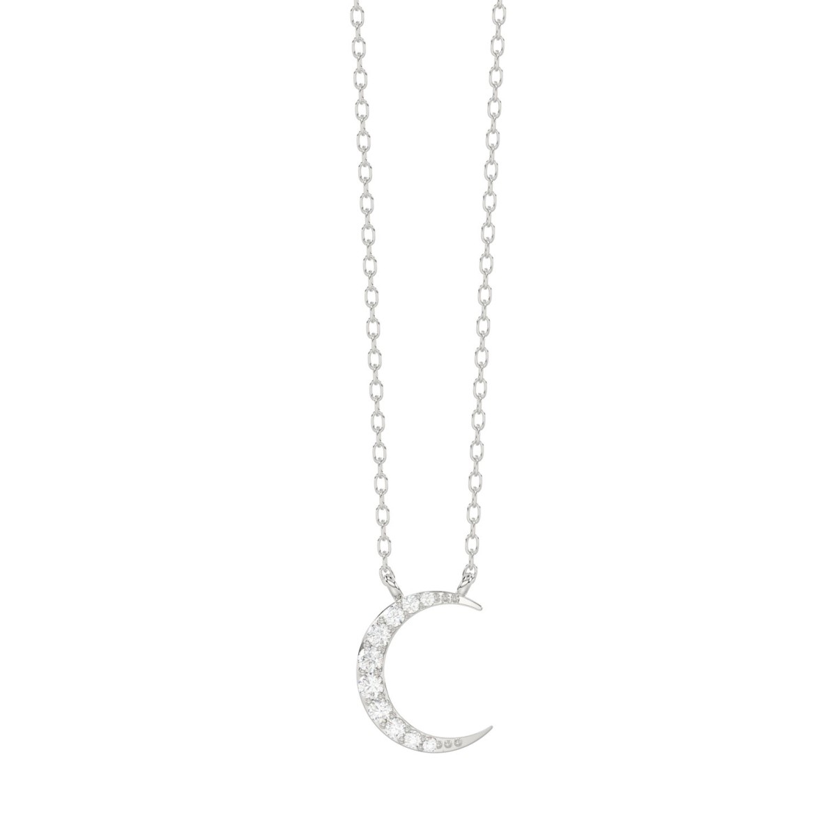 20785665_VA23421W-1201x1201.jpg 18K WHITE GOLD 1/10CT ROUND DIAMOND LADIES NECKLACE - Image 1