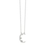 18K WHITE GOLD 1/10CT ROUND DIAMOND LADIES NECKLACE - Image 3