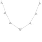 18K WHITE GOLD 1CT ROUND DIAMOND LADIES NECKLACE