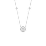 18K WHITE GOLD 1CT ROUND DIAMOND LADIES NECKLACE