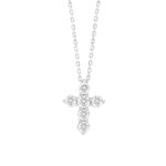 18K WHITE GOLD 1CT ROUND DIAMOND LADIES PENDANT WITH CHAIN