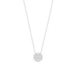14K WHITE GOLD 1/6CT ROUND DIAMOND LADIES PENDANT WITH CHAIN - Image 2