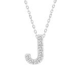 STERLING SILVER WHITE 1/10CT ROUND DIAMOND LADIES PENDANT