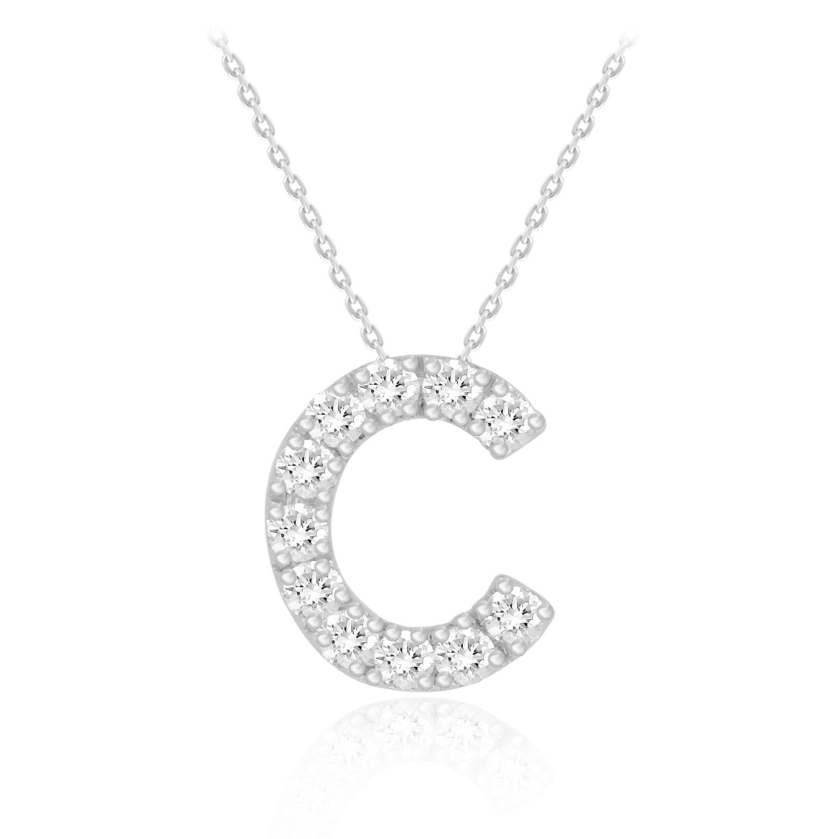 20788058_VA33862W-1201x1201.jpg STERLING SILVER WHITE 1/10CT ROUND DIAMOND LADIES PENDANT WITH CHAIN - Image 1