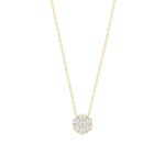 14K YELLOW GOLD 1/6CT ROUND DIAMOND LADIES PENDANT WITH CHAIN - Image 2