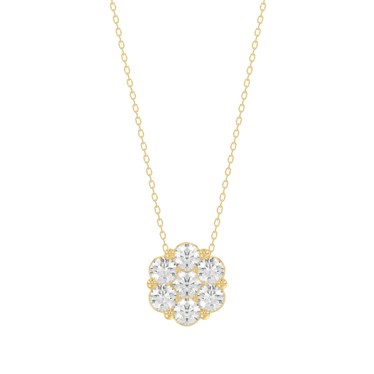 20789611_VA15299Y-1201x1201.jpg 14K YELLOW GOLD 3/4CT ROUND DIAMOND LADIES PENDANT WITH CHAIN - Image 1
