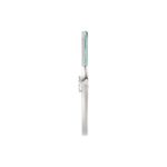18K WHITE GOLD 1/2CT ROUND DIAMOND LADIES BANGLE (CELESTE BLUE ENAMEL) - Image 3