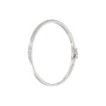 18K WHITE GOLD 1/2CT ROUND DIAMOND LADIES BANGLE (CELESTE BLUE ENAMEL) - Image 4