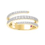 14K YELLOW GOLD 1/2CT ROUND DIAMOND LADIES RING