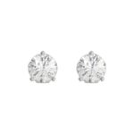 18K WHITE GOLD 1/3CT ROUND DIAMOND LADIES SOLITAIRE EARRINGS