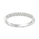 18K WHITE GOLD 1/6CT ROUND DIAMOND LADIES BAND