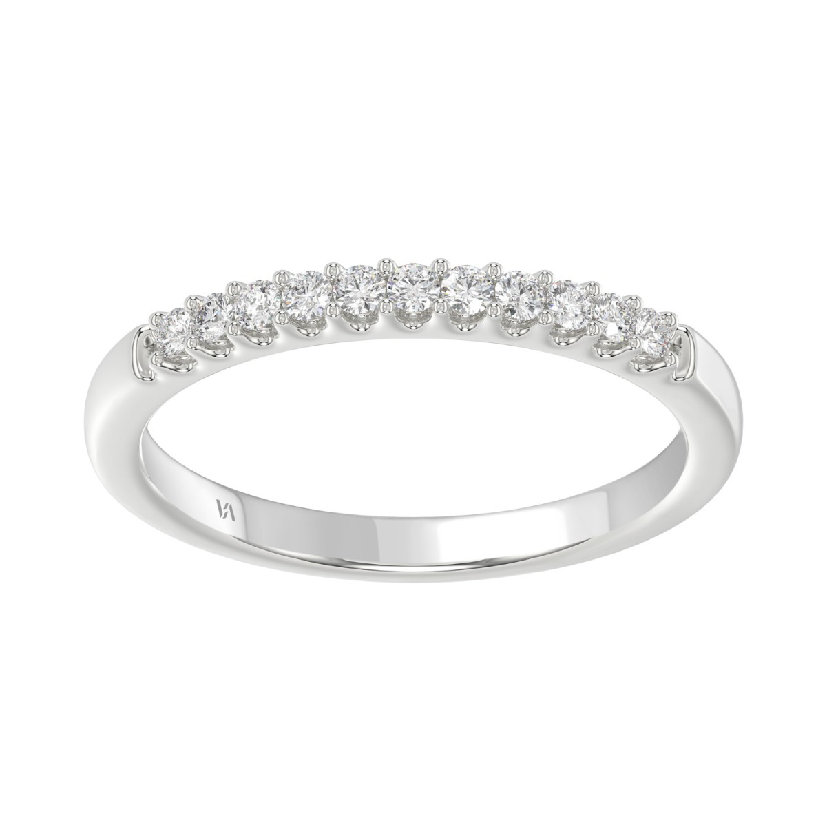 20790349_VA24826W-1201x1201.jpg 18K WHITE GOLD 1/6CT ROUND DIAMOND LADIES BAND - Image 1