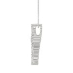 18K WHITE GOLD 1CT ROUND/OVAL DIAMOND LADIES PENDANT WITH CHAIN - Image 2