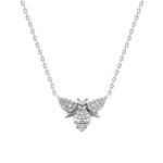 18K WHITE GOLD 1/6CT ROUND DIAMOND LADIES NECKLACE